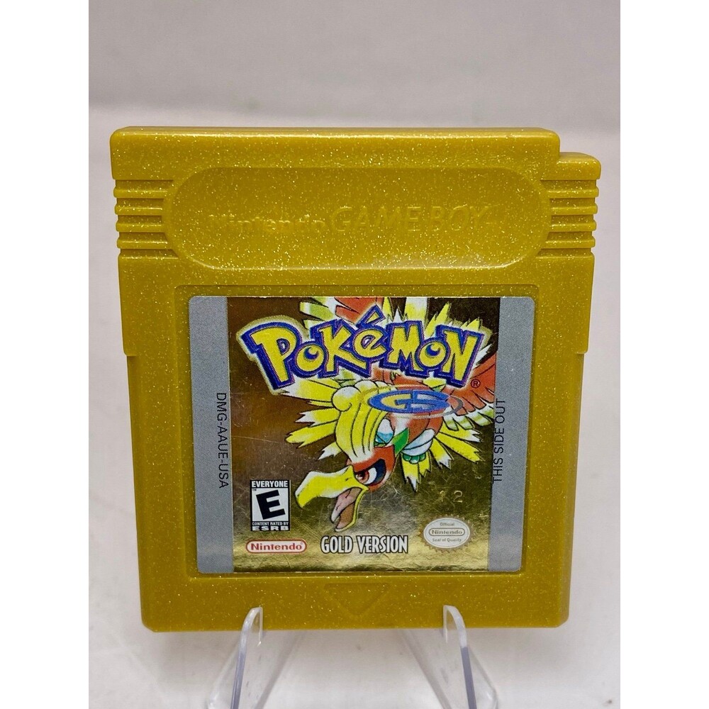 Pokemon Gold Version GBC (Game Boy Color, 2000) *New Battery* Authentic Ho-Oh